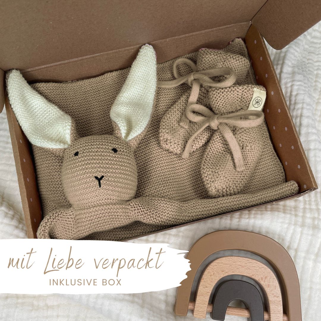 Baby Geschenk-Set Hase