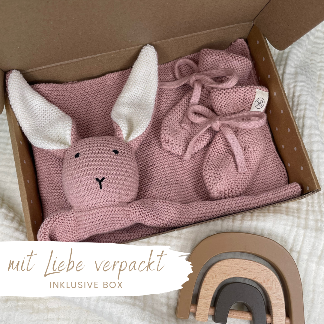 Baby Geschenk-Set Hase